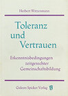 Buchcover Toleranz und Vertrauen