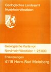 Buchcover Geologische Karten von Nordrhein-Westfalen 1:25000 / Horn-Bad Meinberg