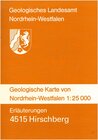 Buchcover Geologische Karten von Nordrhein-Westfalen 1:25000 / Hirschberg