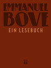 Buchcover Emmanuel Bove - ein Lesebuch