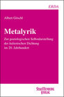 Buchcover Metalyrik