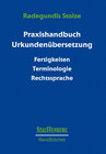 Buchcover Praxishandbuch Urkundenübersetzung