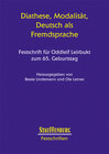 Buchcover Diathese, Modalität, Deutsch als Fremdsprache