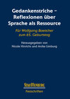 Buchcover Gedankenstriche - Reflexionen über Sprache als Ressource