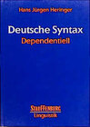 Buchcover Deutsche Syntax Dependentiell