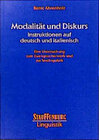 Buchcover Modalität und Diskurs - Instruktionen auf deutsch und italienisch
