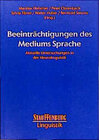 Buchcover Beeinträchtigungen des Mediums Sprache