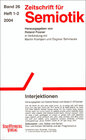 Buchcover Zeitschrift für Semiotik / Interjektionen