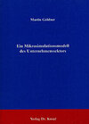 Buchcover Ein Mikrosimulationsmodell des Unternehmenssektors