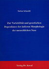 Buchcover Zur Variabilität und genetischen Dependance der äusseren Morphologie der menschlichen Nase