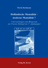 Buchcover Holländische Mentalität - moderne Mentalität?