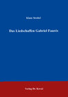 Buchcover Das Liedschaffen Gabriel Faurés