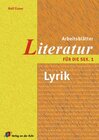 Buchcover Arbeitsblätter Literatur für die Sekundarstufe I: Lyrik