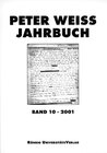 Buchcover Peter Weiss Jahrbuch für Literatur, Kunst und Politik im 20. Jahrhundert / Peter Weiss Jahrbuch 10 (2001). Für Literatur