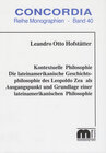 Buchcover Kontextuelle Philosophie