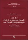 Buchcover Von der "Entwickelungsmechanik" zur Entwicklungsbiologie