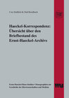 Buchcover Haeckel-Korrespondenz