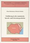 Buchcover Einführung in die rumänische Sprach- und Literaturgeschichte