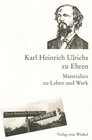 Buchcover Karl Heinrich Ulrichs zu Ehren