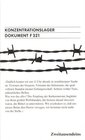 Buchcover Konzentrationslager Dokument F 321 für den Internationalen Militärgerichtshof Nürnberg