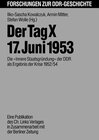 Buchcover Der Tag X - 17. Juni 1953