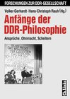 Buchcover Anfänge der DDR-Philosophie