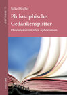 Buchcover Philosophische Gedankensplitter