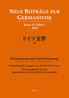 Buchcover Neue Beiträge zur Germanistik, Band 12 / Heft 1