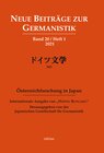 Buchcover Neue Beiträge zur Germanistik, Band 20 / Heft 1 / 2021