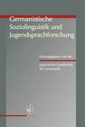 Buchcover Germanistische Soziolinguistik und Jugendsprachforschung