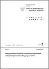 Buchcover Analyse oberflächennaher Eigenspannungszustände mittels komplementärer Beugungsverfahren