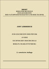 Buchcover Zur Geschichte der Physik an der Technischen Hochschule Berlin-Charlottenburg