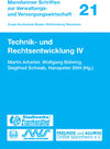 Buchcover Technik- und Rechtsentwicklung IV