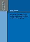 Buchcover Strafrechtliche Analyse der Umsatzsteuerhinterziehung und ihre Bekämpfung