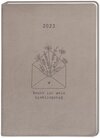 Buchcover Terminplaner Lederlook A6 "Taupe" 2023