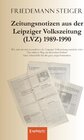 Buchcover Zeitungsnotizen aus der Leipziger Volkszeitung (LVZ) 1989-1990