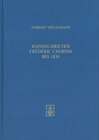 Buchcover Handschriften Frédéric Chopins bis 1830