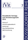 Buchcover Düsseldorfer Vorträge zum Versicherungsrecht 2010