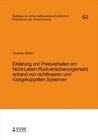 Buchcover Erklärung von Preisverhalten am Nicht-Leben-Rückversicherungsmarkt anhand von nichtlinearen und rückgekoppelten Systemen