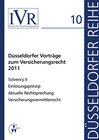 Buchcover Düsseldorfer Vorträge zum Versicherungsrecht 2011