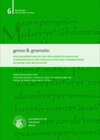 Buchcover genus & generatio