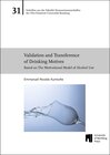 Buchcover Validation and Transference of Drinking Motives