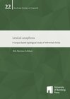 Buchcover Lexical anaphora
