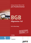 Buchcover juris Praxiskommentar BGB Gesamtausgabe / Allgemeiner Teil
