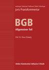 Buchcover juris Praxiskommentar BGB / juris PraxisKommentar BGB Band 1 - Allgemeiner Teil