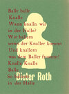Buchcover Dieter Roth. Balle balle Knalle