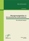 Buchcover Managementgehälter in börsennotierten Unternehmen: Ein kritische Analyse