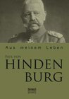 Buchcover Paul von Hindenburg: Aus meinem Leben