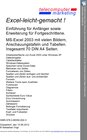 Buchcover Excel-leicht-gemacht, Einführung für Anfänger, sowie Erweiterung für Fortgeschrittene.