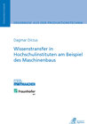 Buchcover Wissenstransfer in Hochschulinstituten am Beispiel des Maschinenbaus
